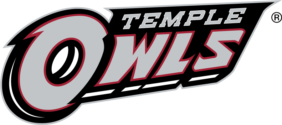 Temple Owls 2014-2020 Wordmark Logo v2 t shirts iron on transfers
